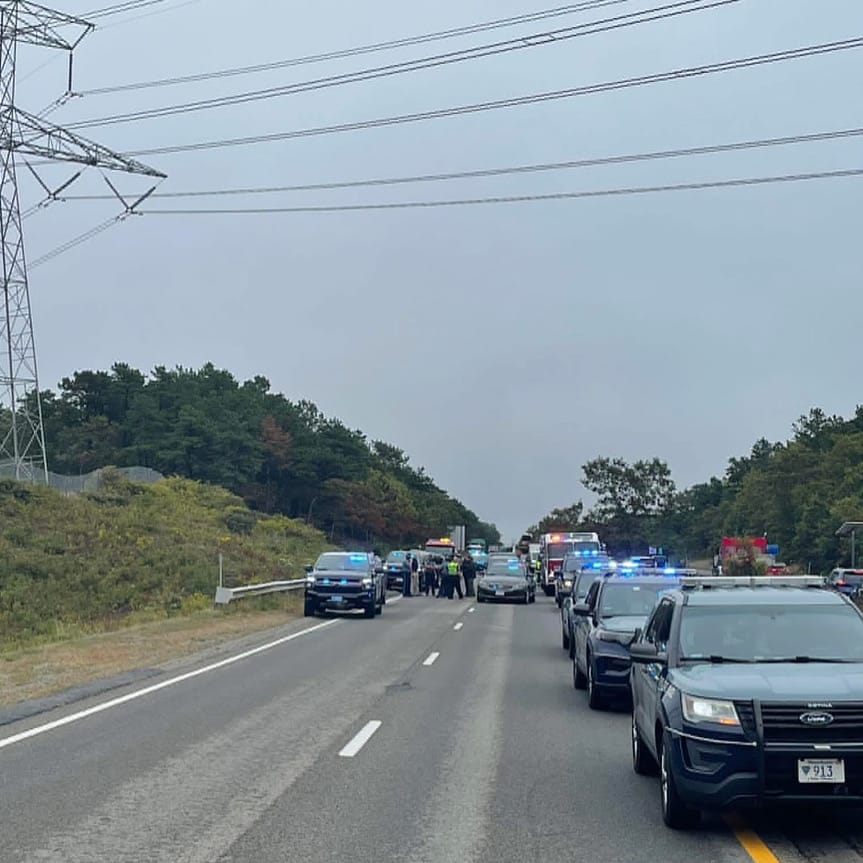 Police Pursuit Ends in Violent Crash Near Sagamore Bridge, Route 6 Shut Down for Hours