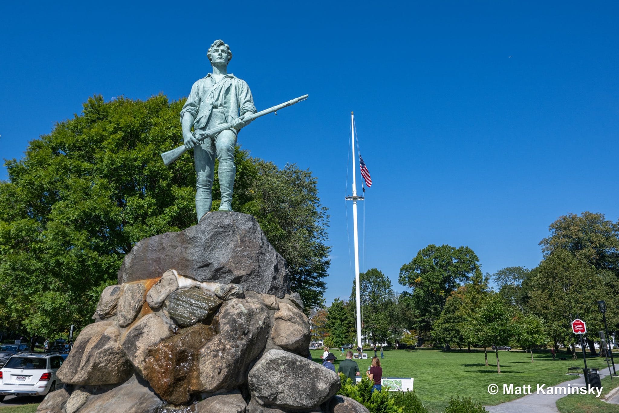 Vandalism Reported at Lexington Battle Green Flagpole