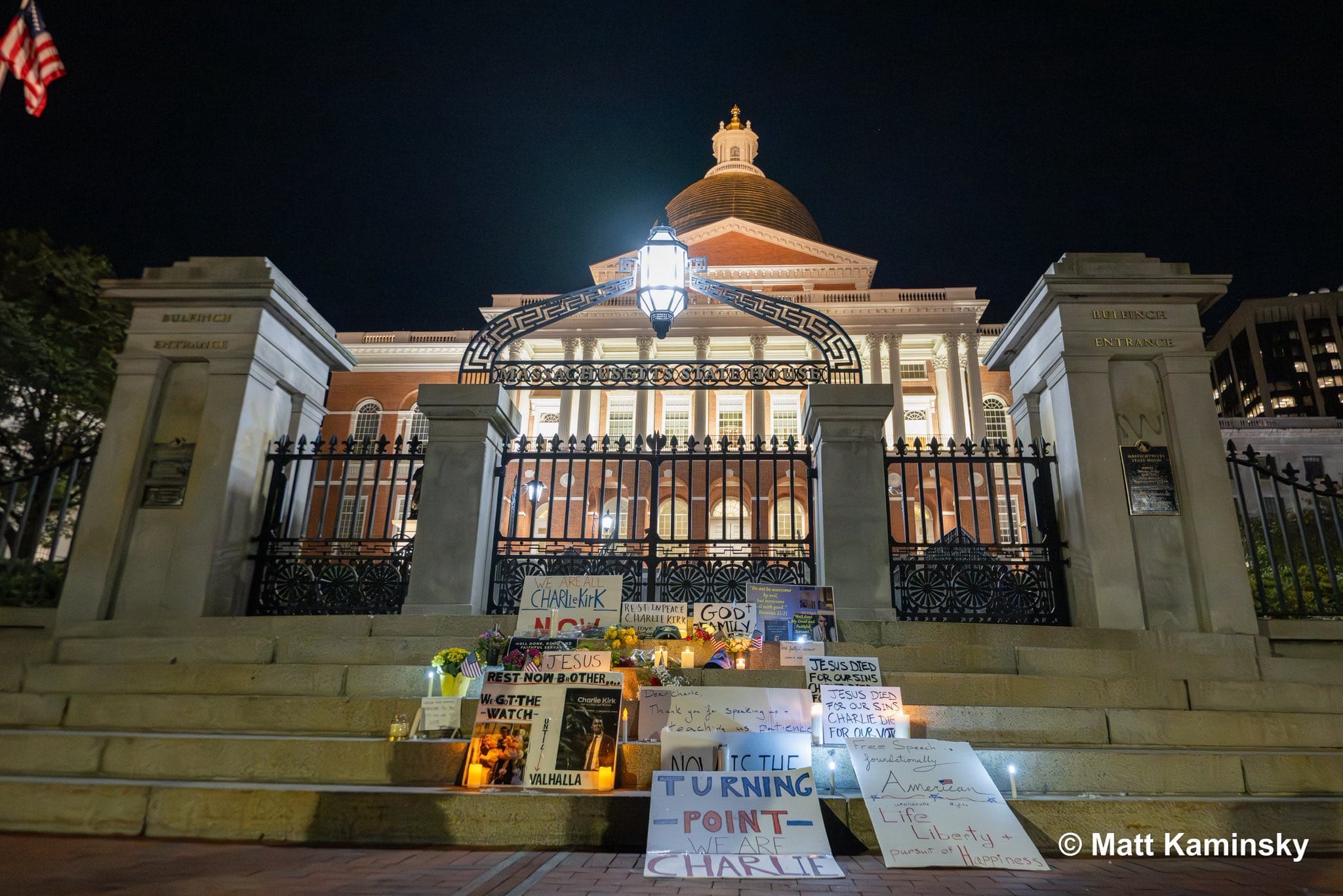 Hundreds Gather on Boston Common for Vigil Honoring Slain Political Activist Charlie Kirk